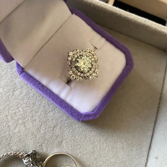 Blooming Flower Moissanite Diamond Engagement Ring - Picture 12 of 17